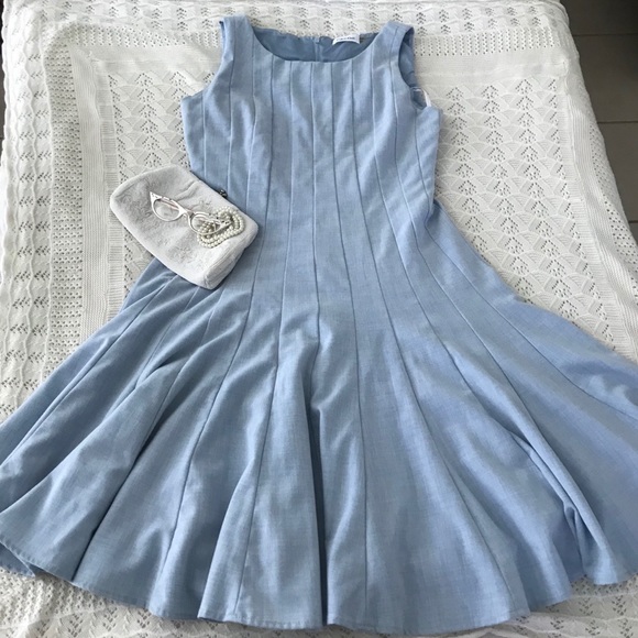 Calvin Klein Dresses & Skirts - Retro blue swing dress
